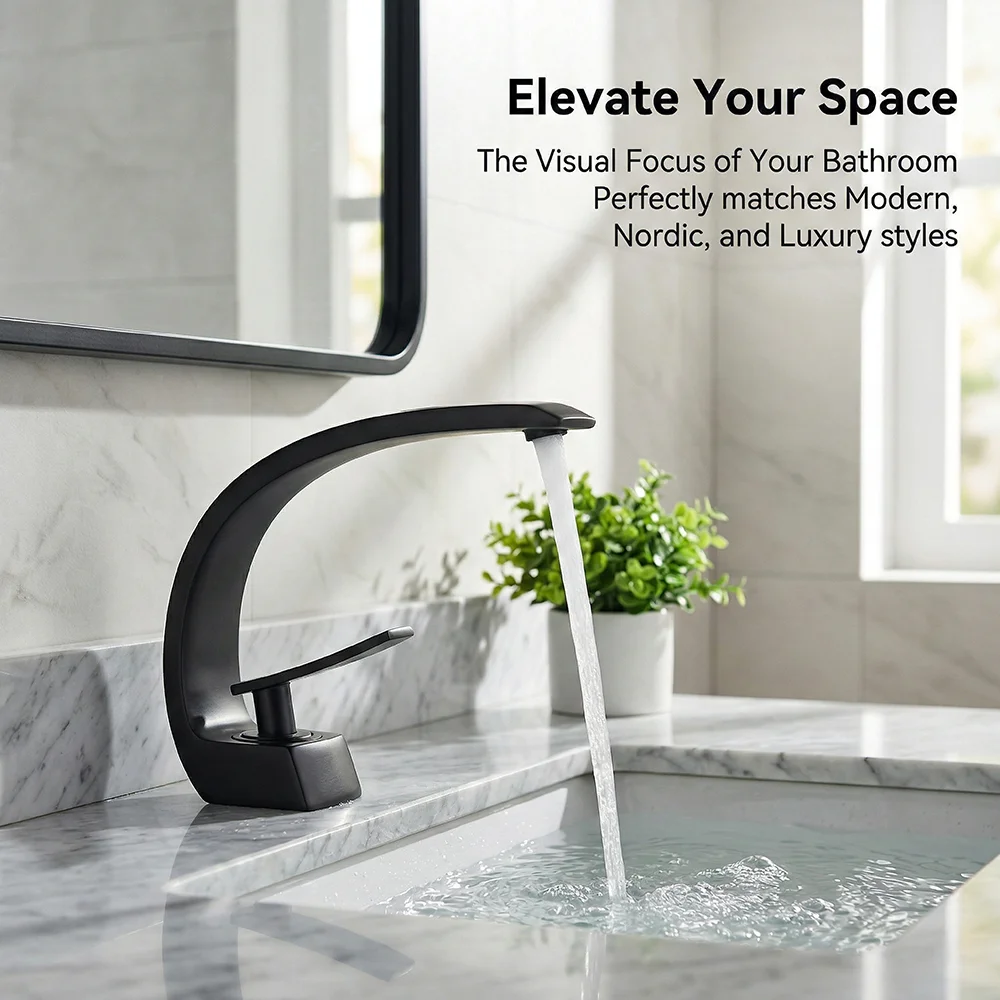 Matte Black Bathroom Faucet, A – Silicone Tap Washer Bewertung und Preis