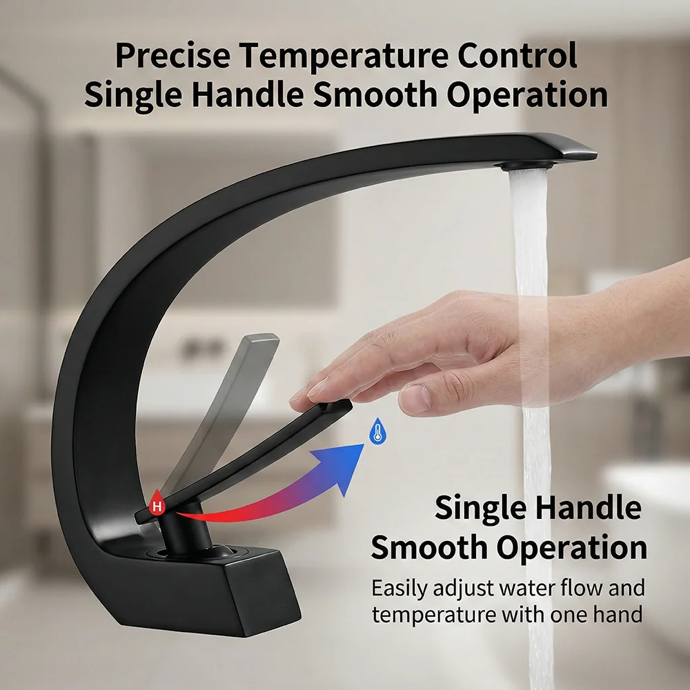 Matte Black Bathroom Faucet, A – Silicone Tap Washer Bewertung und Preis