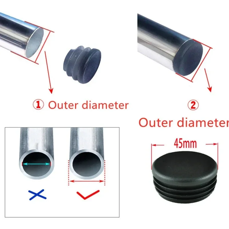 Black Round Pipe Plug 10-60mm  – Plastic Pipe Clip Bewertung und Preis
