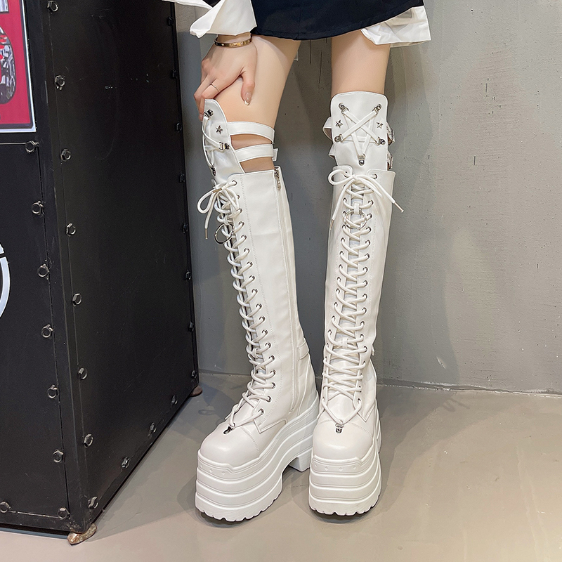 Punk Women Boots Ladies Cospla – Pipe Bending Spring Bewertung und Preis