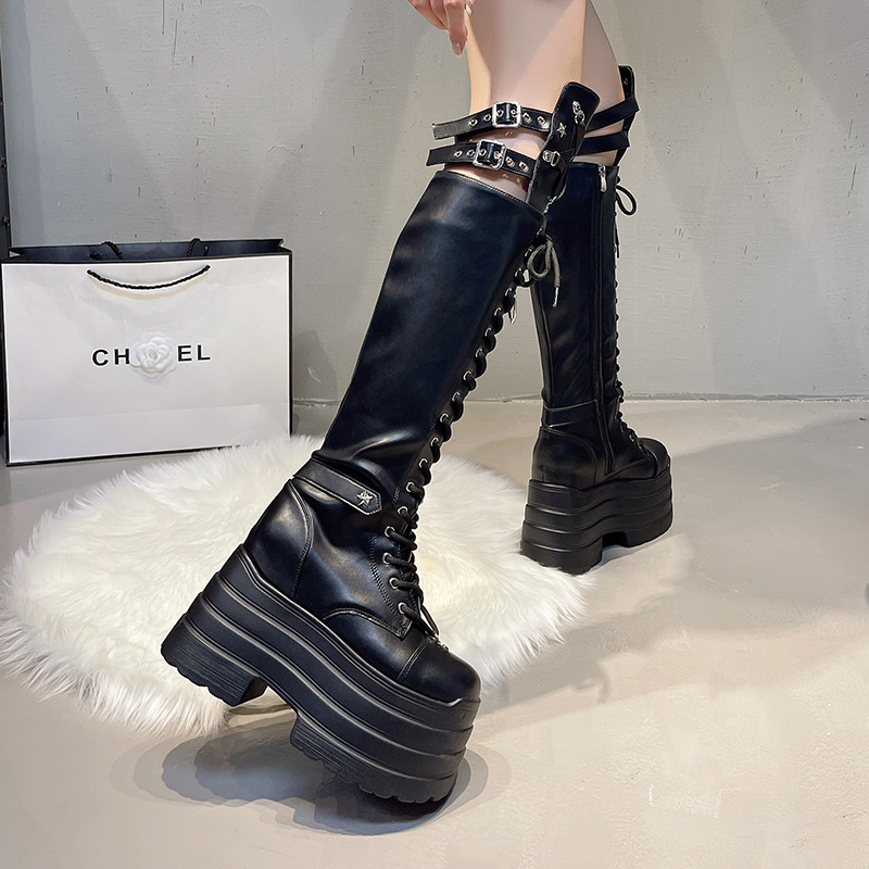 Punk Women Boots Ladies Cospla – Pipe Bending Spring Bewertung und Preis
