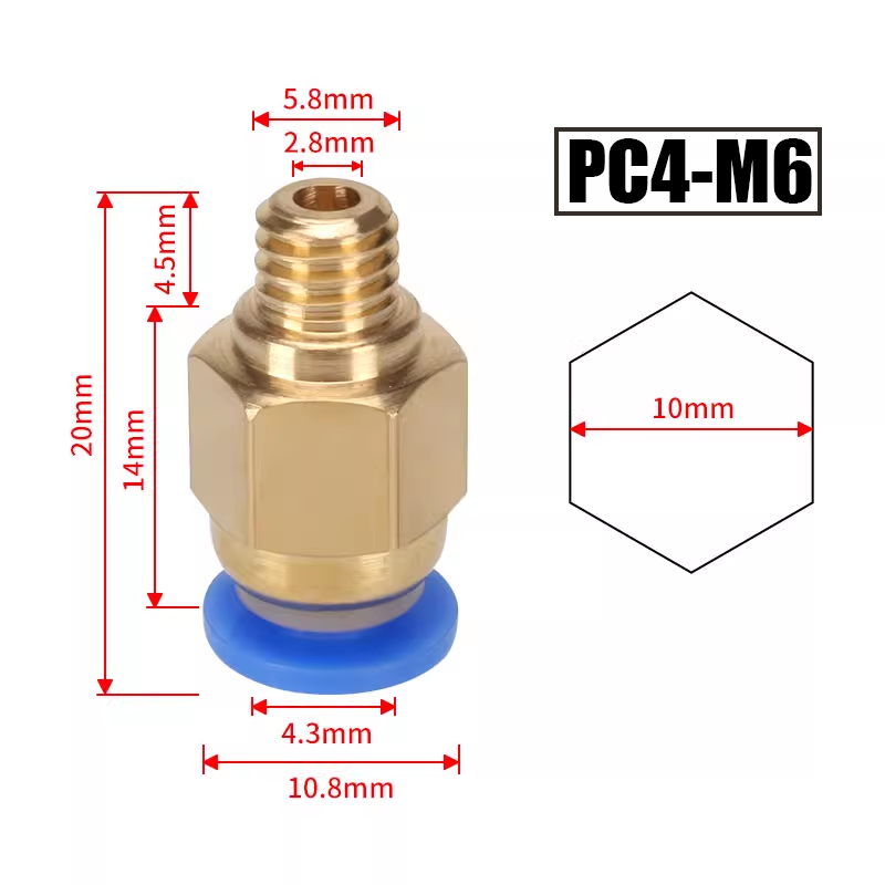 10pcs/lot PC4-M10 Pneumatic Co – Ptfe Tape Thread Bewertung und Preis