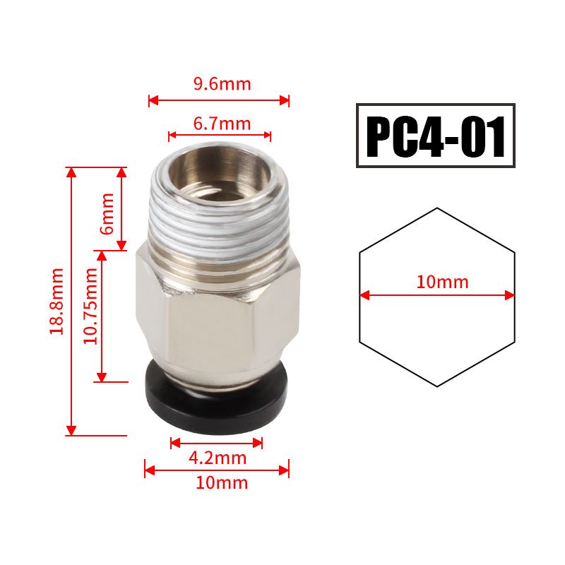 10pcs/lot PC4-M10 Pneumatic Co – Ptfe Tape Thread Bewertung und Preis