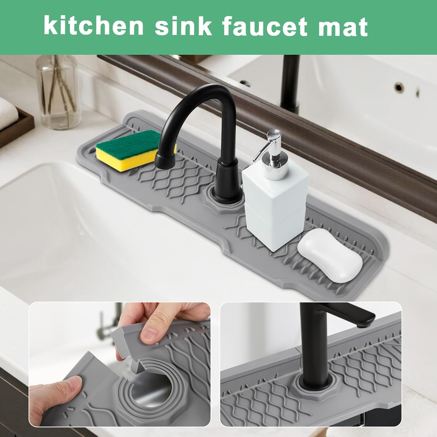 Kitchen sink splash guard, sil – Silicone Tap Washer Bewertung und Preis
