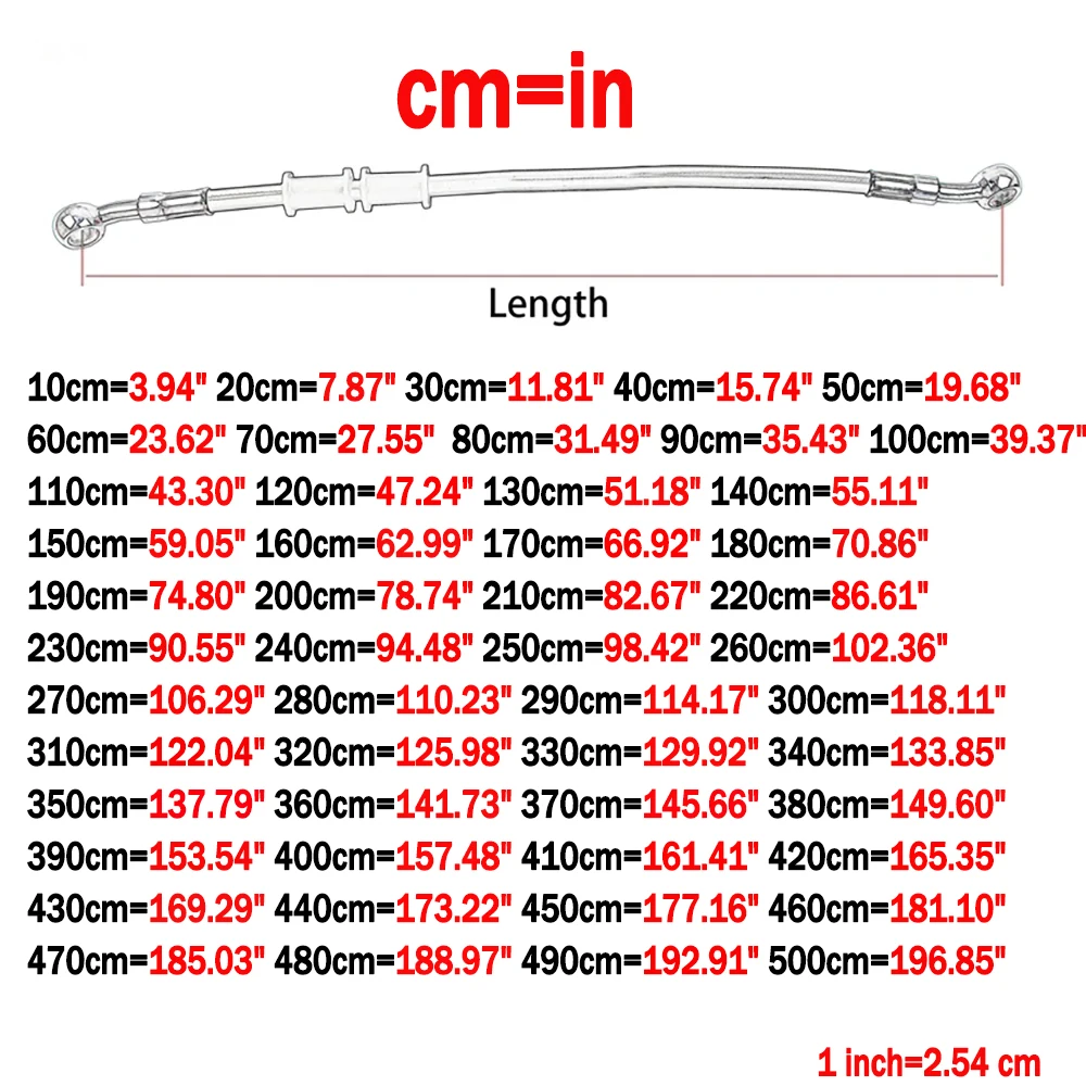 10cm~500cm Motorcycle Brake Cl – Flexible Hose Braided Bewertung und Preis
