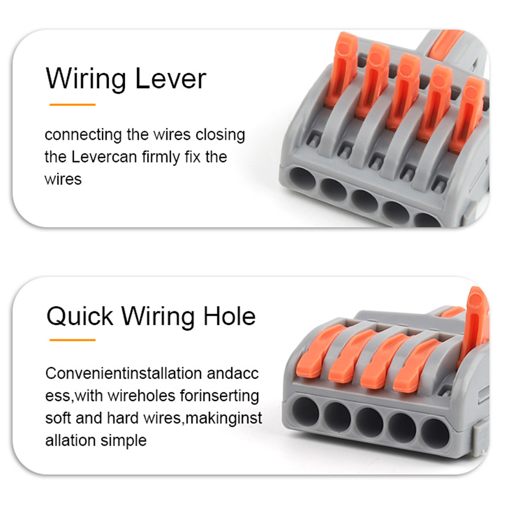 10/100PCS Electrical Cable Con – Push Fit Connector Bewertung und Preis