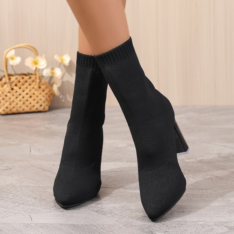 Simple Pointed Toe Knit Stretc – Pipe Bending Spring Bewertung und Preis