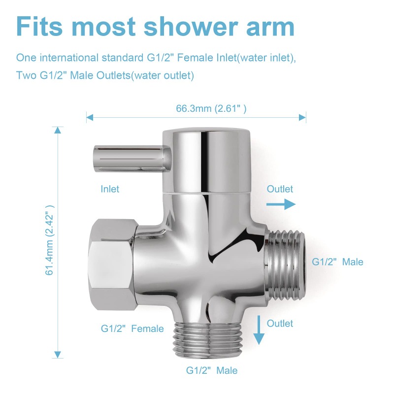 Brass Metal 3 Way Shower Head  – Shower Valve Cartridge Bewertung und Preis