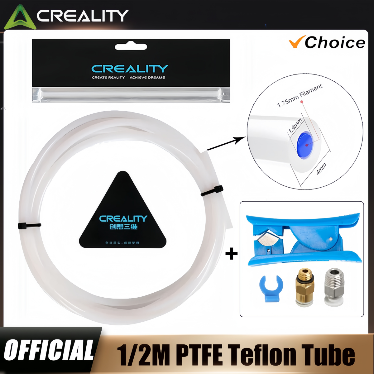 Creality 3D Printer PTFE Tube， – Ptfe Tape Thread Bewertung und Preis