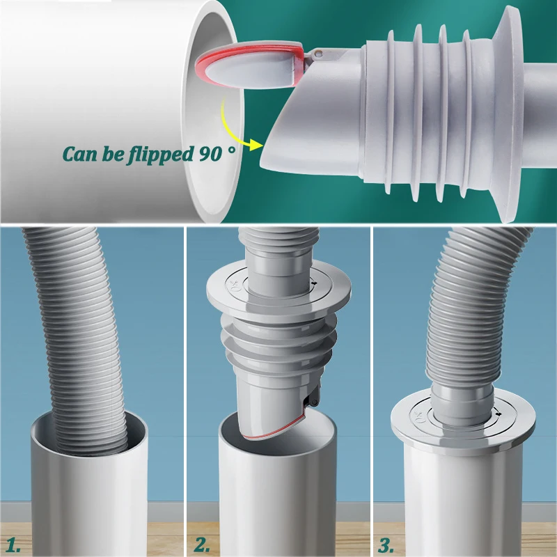 Silicone Bathroom Sewer Seal R – Drain Pipe Clip Bewertung und Preis